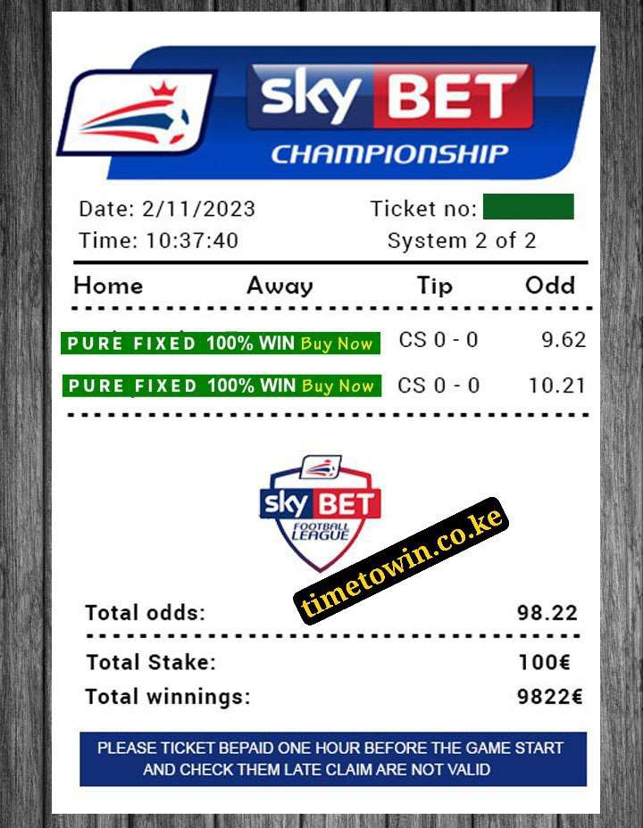 Football Fixed matches games skybet ticket
