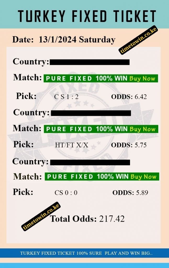 Fixed Matches Today Correct Score Time To Win