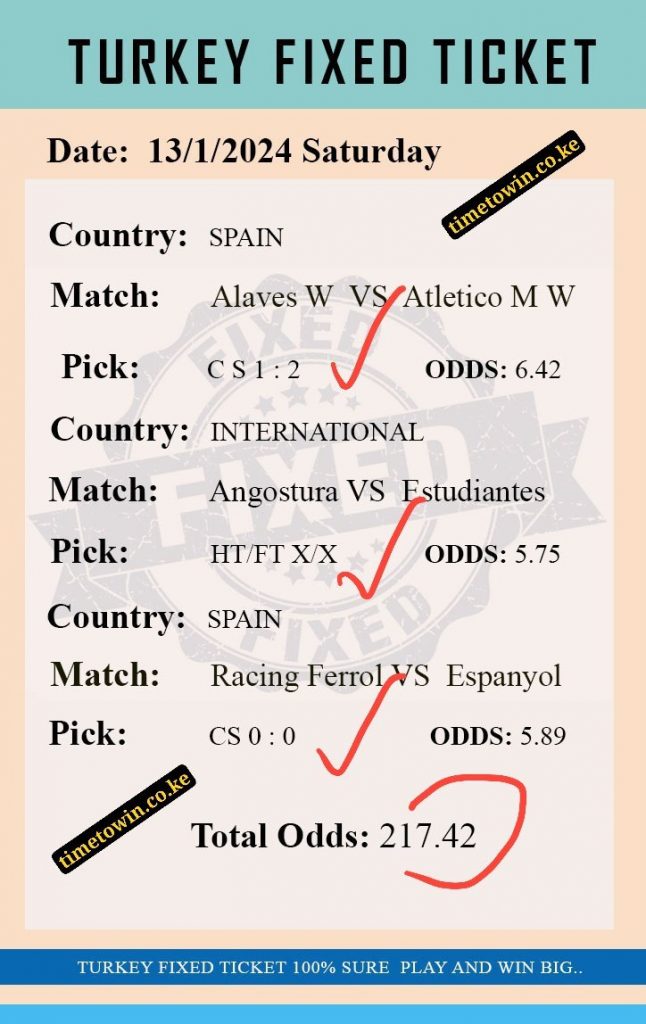 Fixed Matches Today Correct Score Time To Win