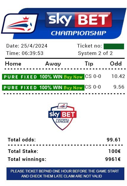 Fixed games, Fixed matches correct score HT/FT CS Today