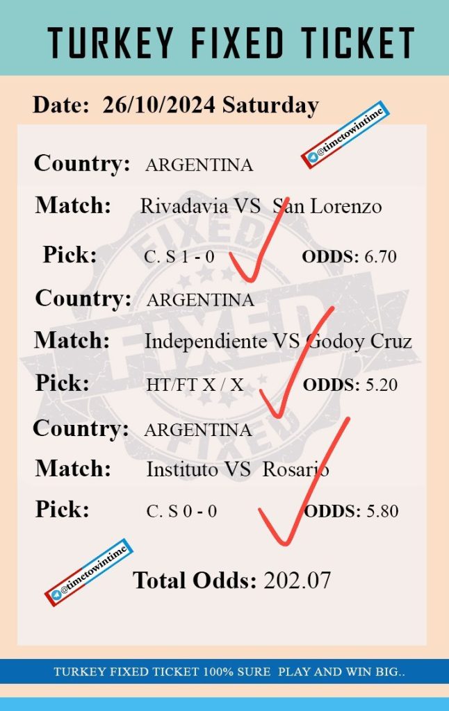 HT/FT Fixed Matches Correct Score Today