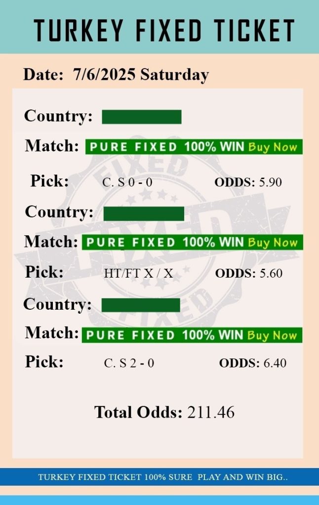 Fixed matches 100% sure with verified football predictions