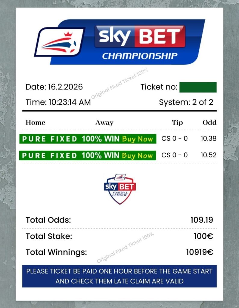 fixed match tickets football verified games